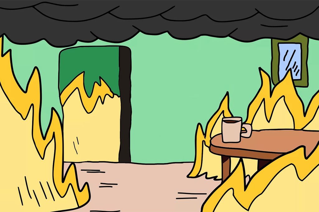 This Is Fine - Funny Meeting Backgrounds