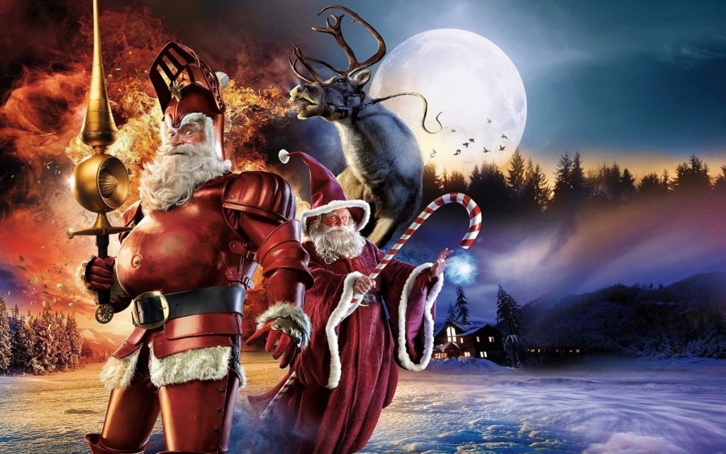 5 Santa Themed Xmas Zoom/Teams Backgrounds - Funny Meeting Backgrounds